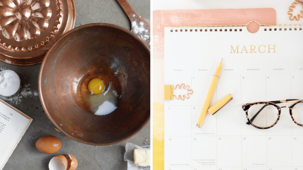 egg and calendar
