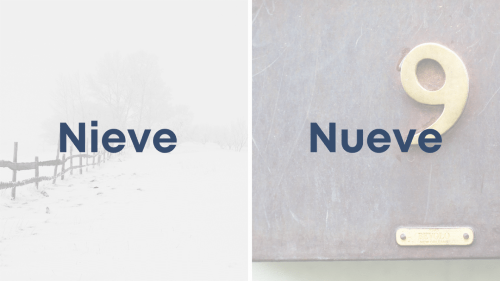 nieve y nueve