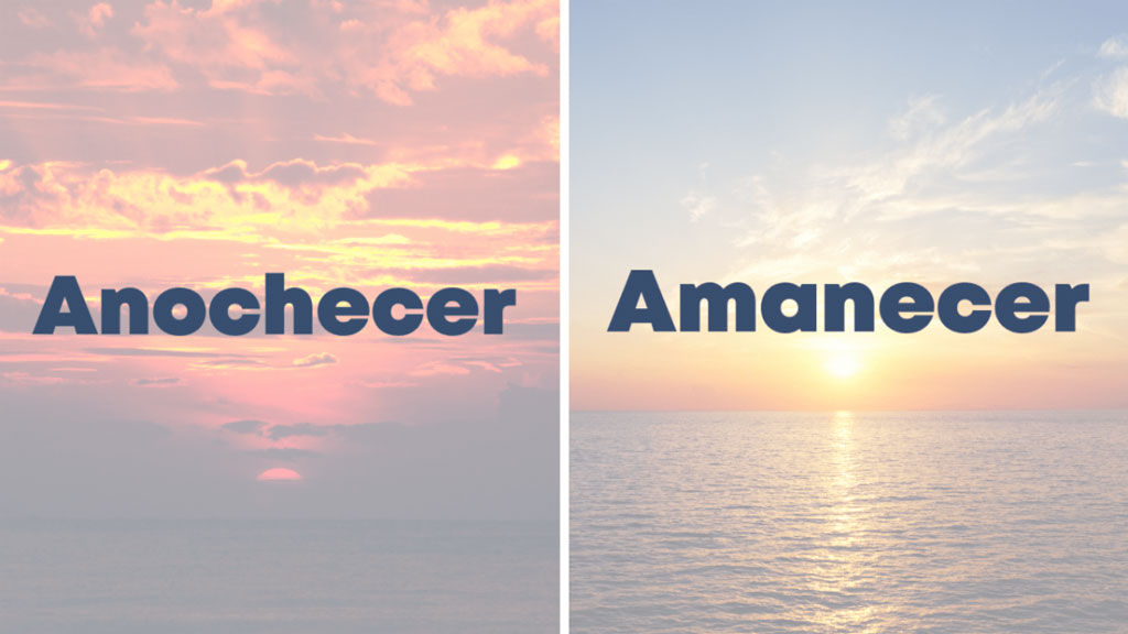 anochecer y amanecer
