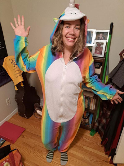 auramarina in unicorn costume