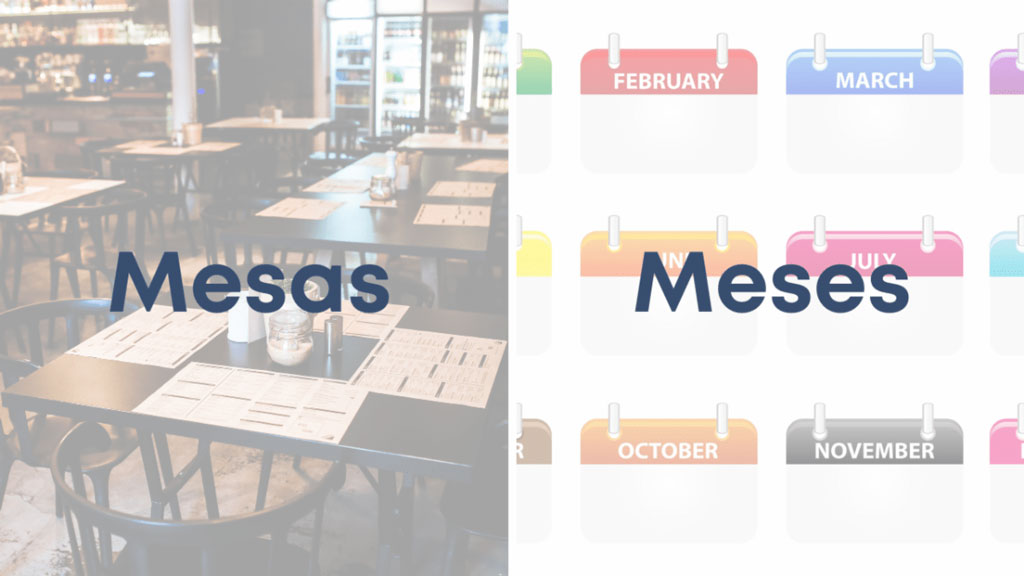 mesas y meses