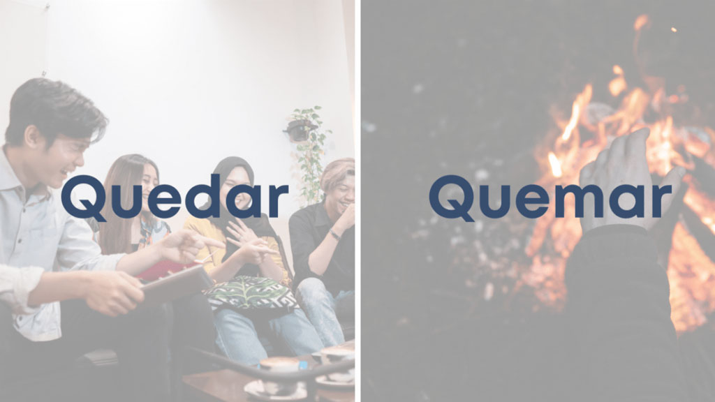 quedar y quemar