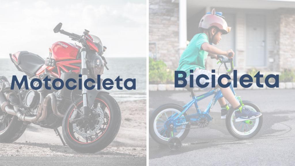 Motocicleta Y Bicicleta