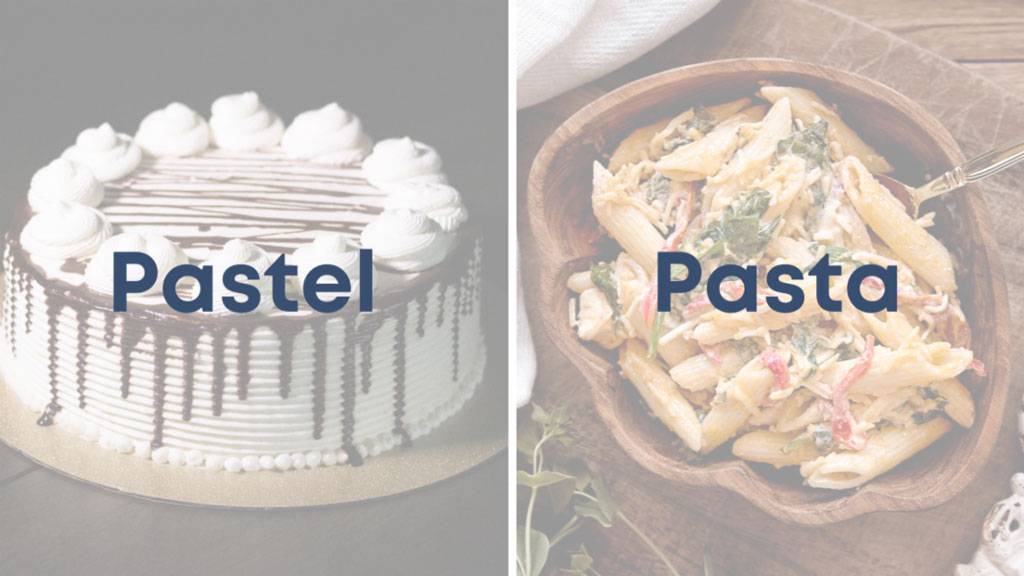 pastel y pasta